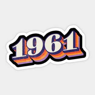 1961 Birthday Year Sticker